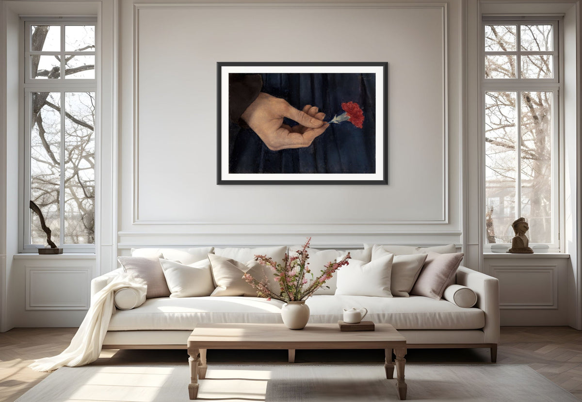 RIGHT HAND OF THE GIRL WITH CARNATION