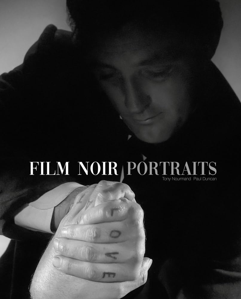 Film Noir Portraits book cover, black and white Hollywood studio photography from the 1940s and 1950s