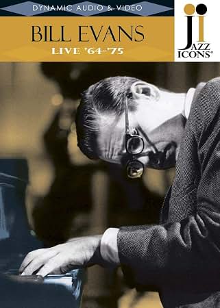 Jazz Icons Bill Evans Live 64-75 DVD cover, five televised performances by pianist Bill Evans