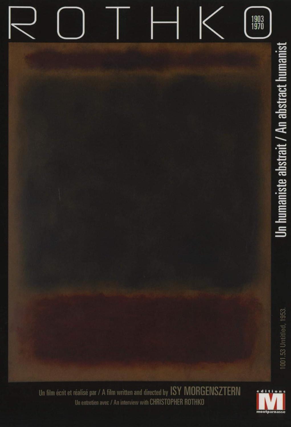 Rothko An Abstract Humanist DVD cover, documentary on Mark Rothko directed by Isy Morgensztern