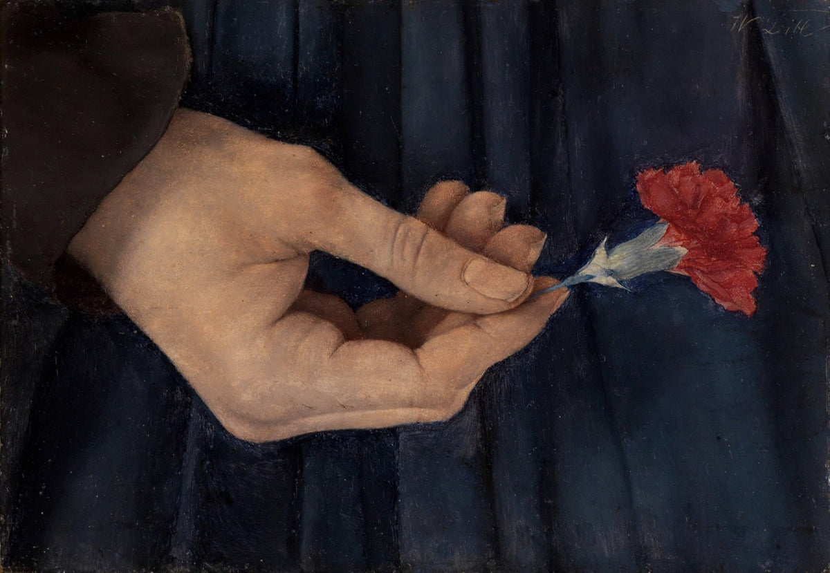 RIGHT HAND OF THE GIRL WITH CARNATION